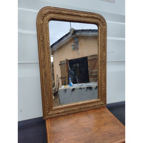 Miroir de Cheminée 19 éme Bois et Stuk doré