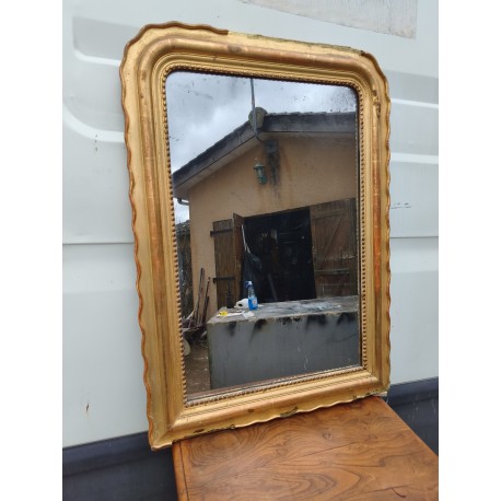 Miroir de Cheminée 19 éme Bois et Stuk doré