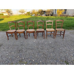 6 Chaises Paillées Anciennes