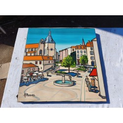 Huile sur Toile d'H.Rivoire " Bergerac "