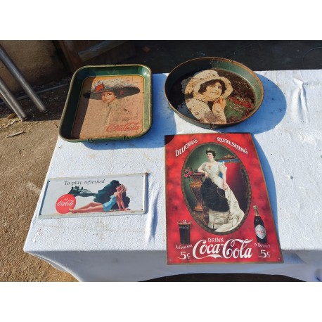 Lot Coca Cola Toles Publicitaire