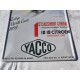 Plaque Tole Publicitaire " Yacco " Rallie de Monte Carlo 1959