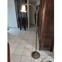 Lampe sur Pied Laiton et Tulipe Verre