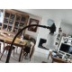 Lampe sur Pied Laiton et Tulipe Verre