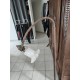 Lampe sur Pied Laiton et Tulipe Verre