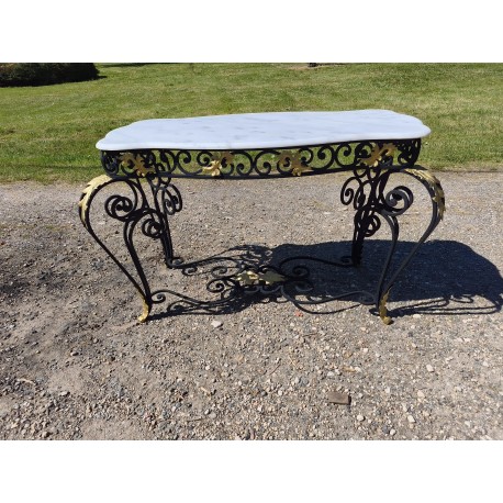 Table de Boucher 19 éme Fonte de Fer Forgé et Torsadé