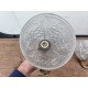 Paire d'Appliques Laiton et Pate de Verre