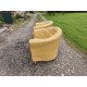 Paire de Fauteuils Simili cuir Marron clair Vintage