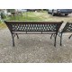 Banc + Fauteuil de Jardin Fonte et Bois