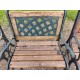 Banc + Fauteuil de Jardin Fonte et Bois