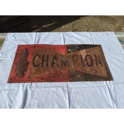 Plaque Tole Publicitaire " Champion "