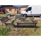 Salon de Jardin , Table , 3 Bancs + 2 Fauteuils Fonte et Bois