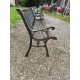 Salon de Jardin , Table , 3 Bancs + 2 Fauteuils Fonte et Bois