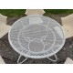 Salon de Jardin Fer Forgé Table + 5 Fauteuils