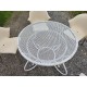 Salon de Jardin Fer Forgé Table + 5 Fauteuils