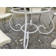 Salon de Jardin Fer Forgé Table + 5 Fauteuils