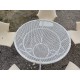 Salon de Jardin Fer Forgé Table + 5 Fauteuils