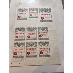 Planche d'étiquetteS de Pétrus Pomerol L.P Lacoste - Loubat