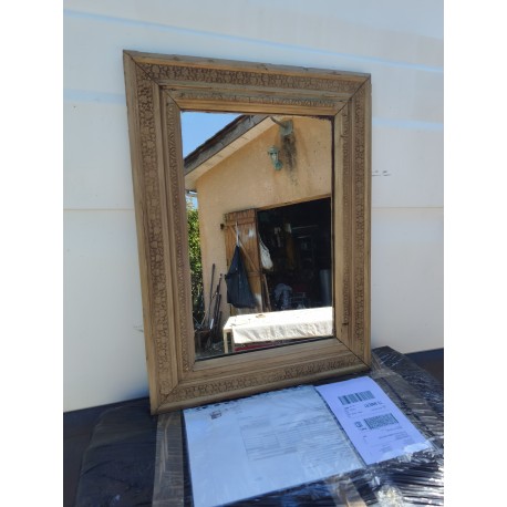 Miroir Bois et Stuk Doré 19 ème