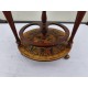 Bar globe terrestre vintage mappe monde en bois avec roulettes