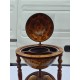 Bar globe terrestre vintage mappe monde en bois avec roulettes