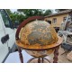 Bar globe terrestre vintage mappe monde en bois avec roulettes