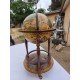 Bar globe terrestre vintage mappe monde en bois avec roulettes