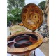 Bar globe terrestre vintage mappe monde en bois avec roulettes
