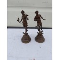 Lot de 2 anciens régules par Ferrand sculpteur signés