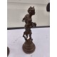 Lot de 2 anciens régules par Ferrand sculpteur signés