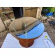 Table Art déco Noyer Plateau Miroir