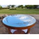 Table Art déco Noyer Plateau Miroir
