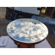Table Art déco Noyer Plateau Miroir
