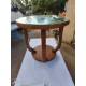 Table Art déco Noyer Plateau Miroir
