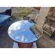 Table Art déco Noyer Plateau Miroir