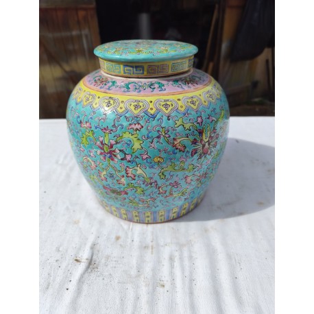 Pot a Gingembre en Faïence émaillé Chinoise