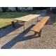 Table Industrielle ou de Collectivité avec Bancs