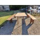 Table Industrielle ou de Collectivité avec Bancs