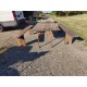 Table Industrielle ou de Collectivité avec Bancs