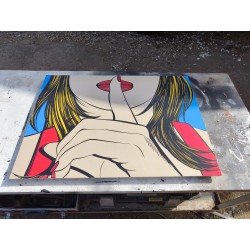 Impression pop art vintage Sssshhh par Deborah Azzopardi