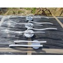 Suspensions Vintage chrome et Plastic Blanc