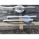 Suspensions Vintage chrome et Plastic Blanc