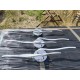Suspensions Vintage chrome et Plastic Blanc