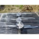 Suspensions Vintage chrome et Plastic Blanc