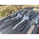 Suspensions Vintage chrome et Plastic Blanc