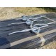 Suspensions Vintage chrome et Plastic Blanc