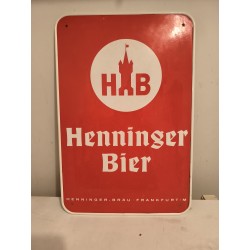Publicité Métal Biére Henninger Brau Frankfurt