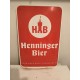 Publicité Métal Biére Henninger Brau Frankfurt