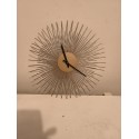 Pendule Soleil en Métal Doré