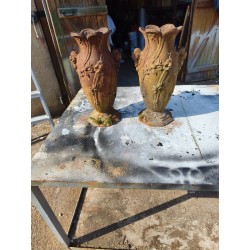 Paire de Vases en Fonte 1900 de Charleville - Mézières